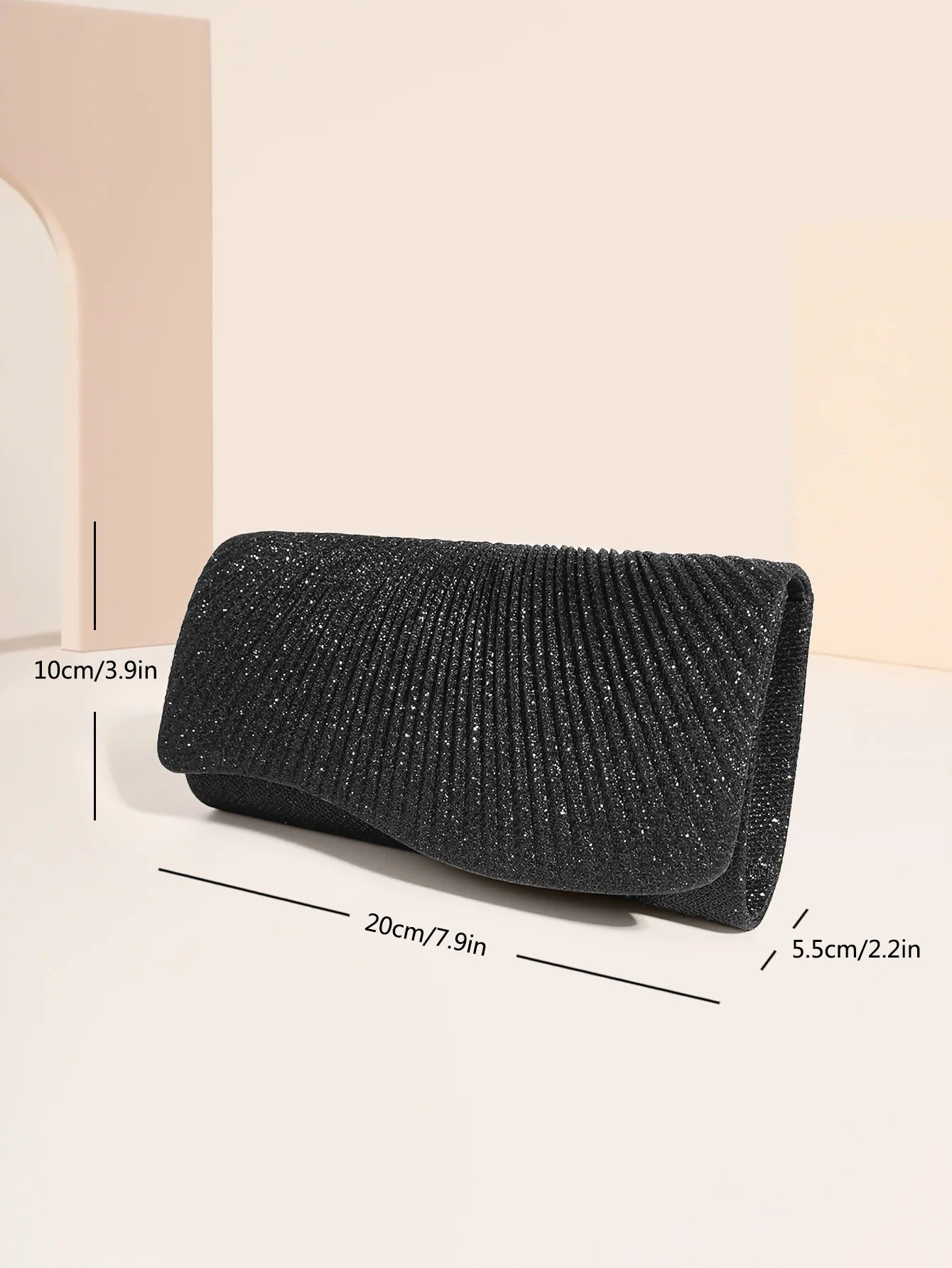 Women Envelope Evening Bag Glitter Ladies Chain Shoulder Bags Shiny Silver Long Purse Female Wedding Party Clutches Mini Handbag