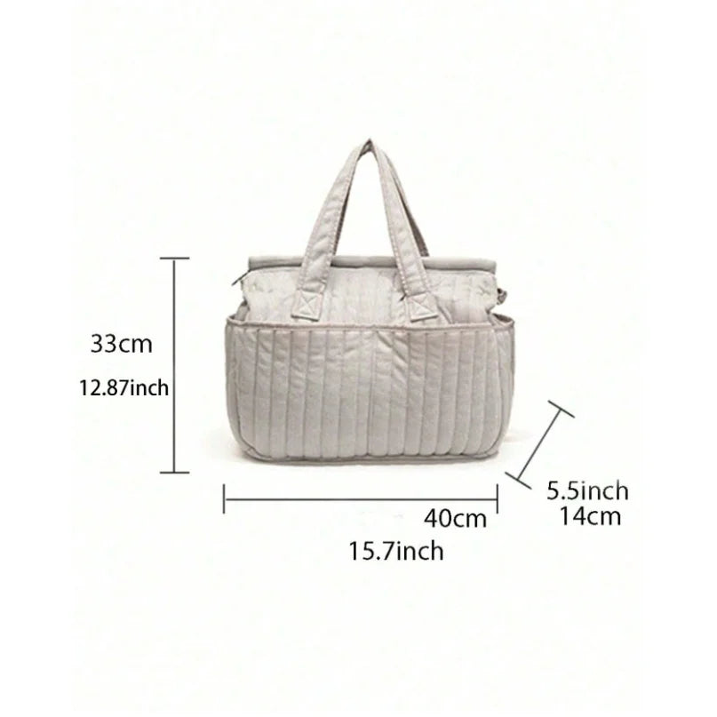 Solid Diaper Bag Fashion Waterproof Multi-functional Diaper Backpack Nursing Changing Bag for Baby Large Stylish Bag