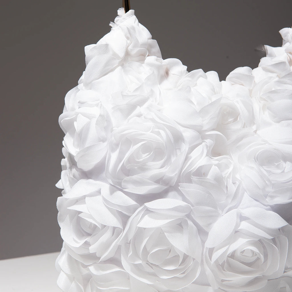 Luxury Rose Flower Tote Bags for Ladies， Prom Dresses for Women， Bag for Women Elegant， Wedding Items， Party Bag（Random Pattern）