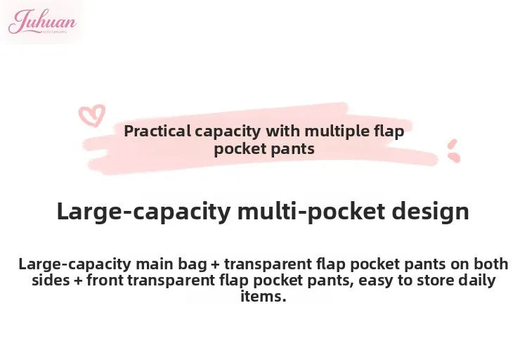 Original Ltabag Backpack Large Food Pain Window Two-dimensional Single Shoulder Messenger Bag Sweet College Schoolbag for Women