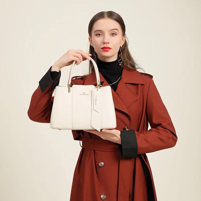 Luxury Handbag Fashion Print Large Capacity Soft Leather Women Shoulder Crossbody Bag Leisure Designer Ladies Purses and Handbag