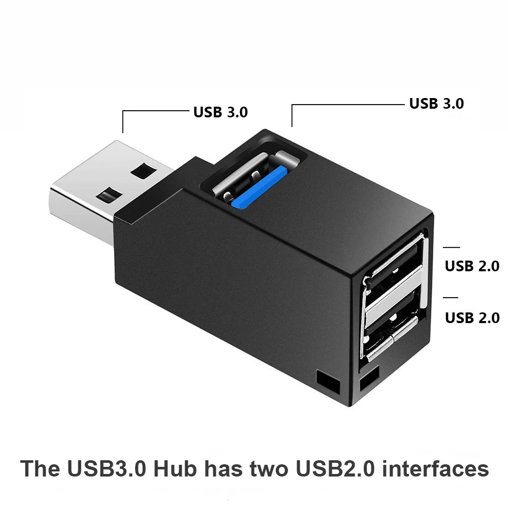 USB 3.0 HUB Extender Car Splitter Multi Port USB Hubs 2.0 For Laptops Office Multi Function Reading U Disk USB Charging Adapter