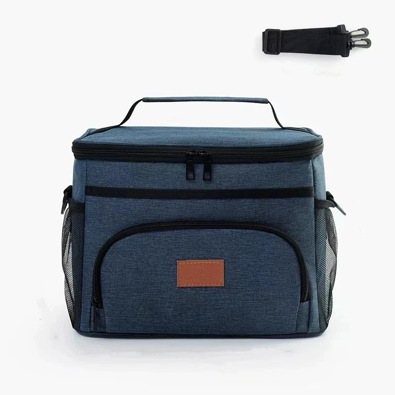 New Tote Cooler Lunch Bags Portable Outdoor Picnic Office School Insulation Bag with Shoulder Strap