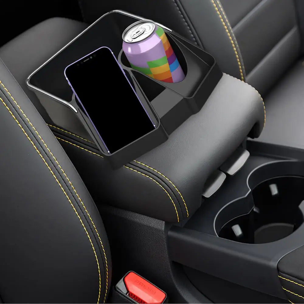 Car Console Storage Organizer Car Seat Organizer With Double Cup Holders Car Seat Storage Wear-Resistant Console Storage