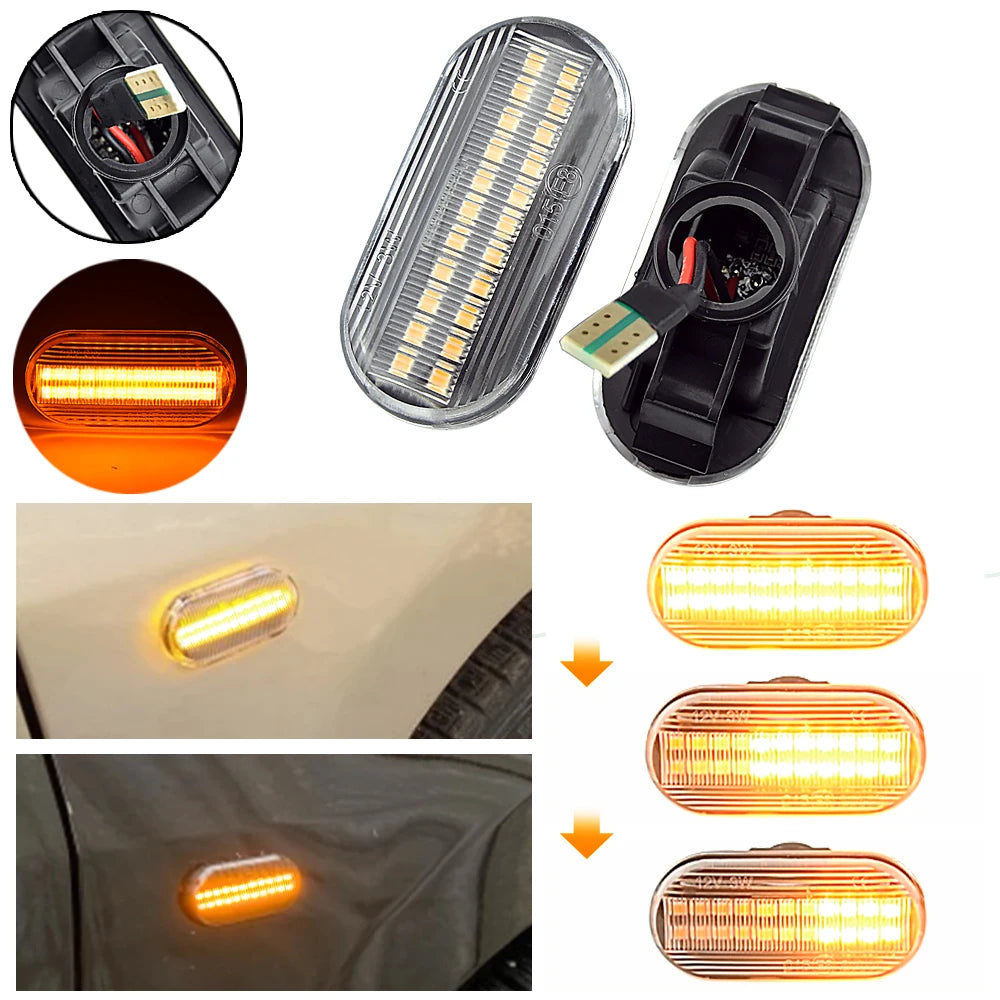 New LED Dynamic Turn Signal Light For Nissan Tiida C11 Note E11 Micra K12 NP300 Navara D40 Qashqai J10 Side Mirror Repeater Lamp