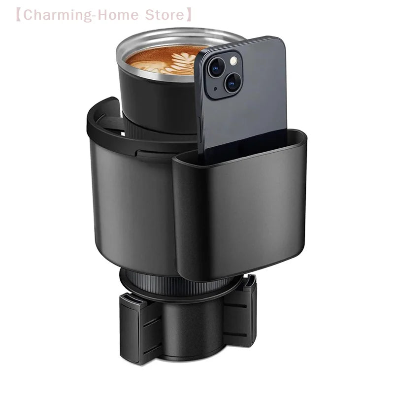 Car Cup Holder Expander Cupholder Adapter Multipurpose Auto Interior Expandable Organizer Storage Accessories With Phone Holder