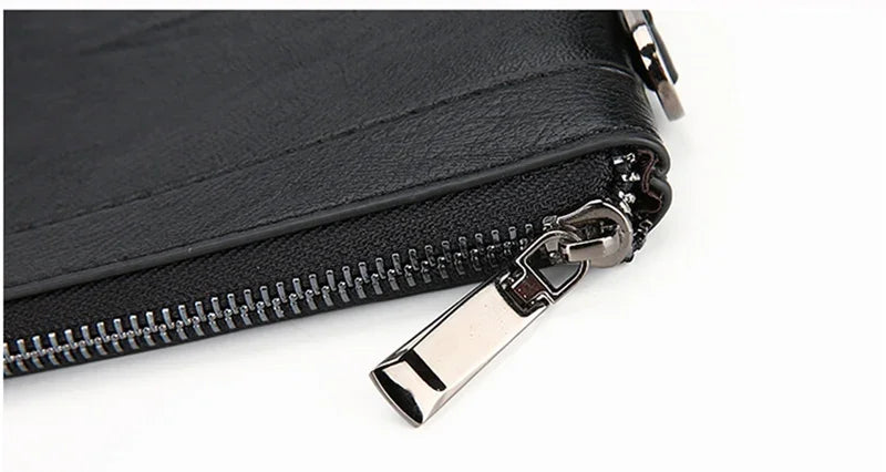 Fashion Brand Design Business Clutch Bag High Quality PU Leather Envelope Bags Casual Travel Men's Wallet Cell Phone Pocket