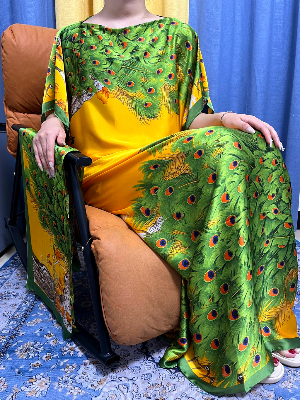 Muslim Silk Abayas For Women 2023 Fashion Print Islam Turkey Loose Elegant Femme Robe African Summer Ice Clothes With Headscarf