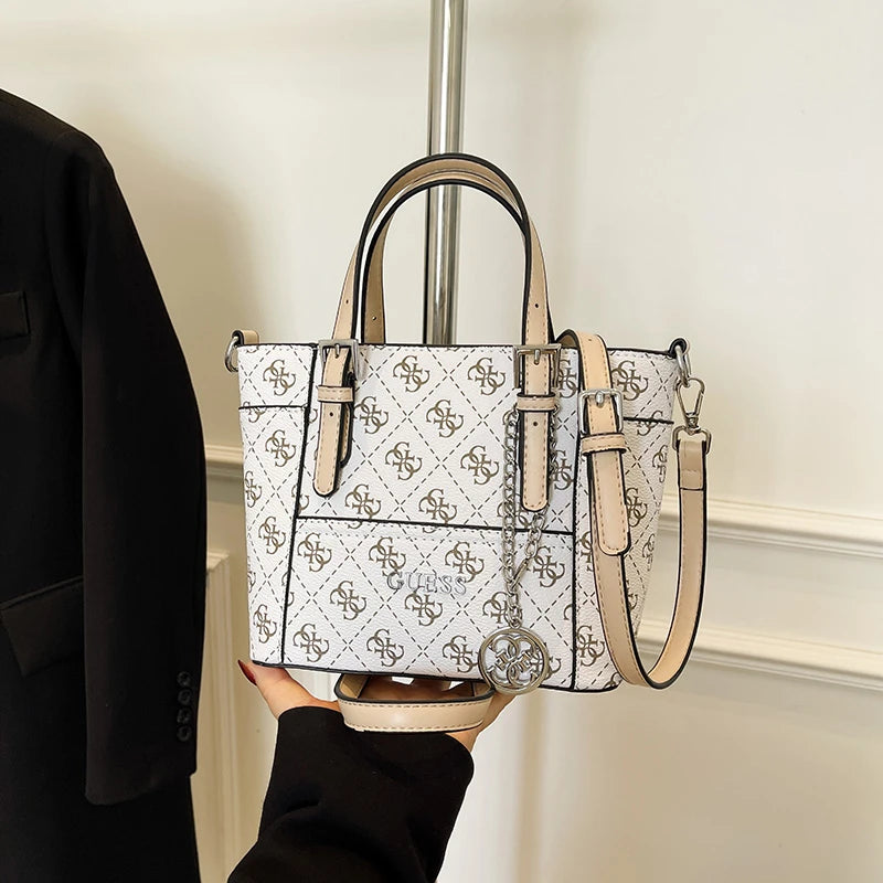 Chic Leather Crossbody Bag For Women Luxury Brand Shoulder Handbag Ladies Purse With Engraved Buckle