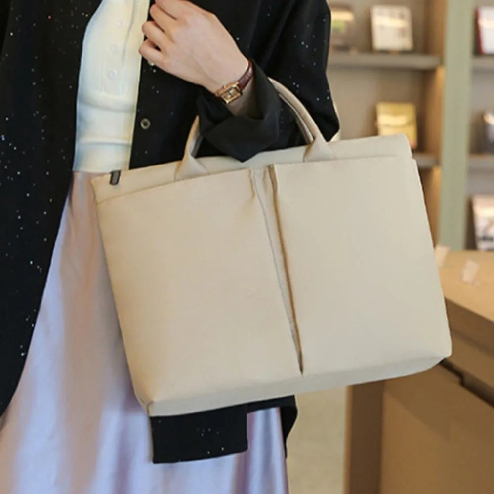 15.6inch Portable Laptop Bags Shoulder Strap with Handle Laptop Handbag Lightweight Solid Color Notebook Sleeve Bag Travel
