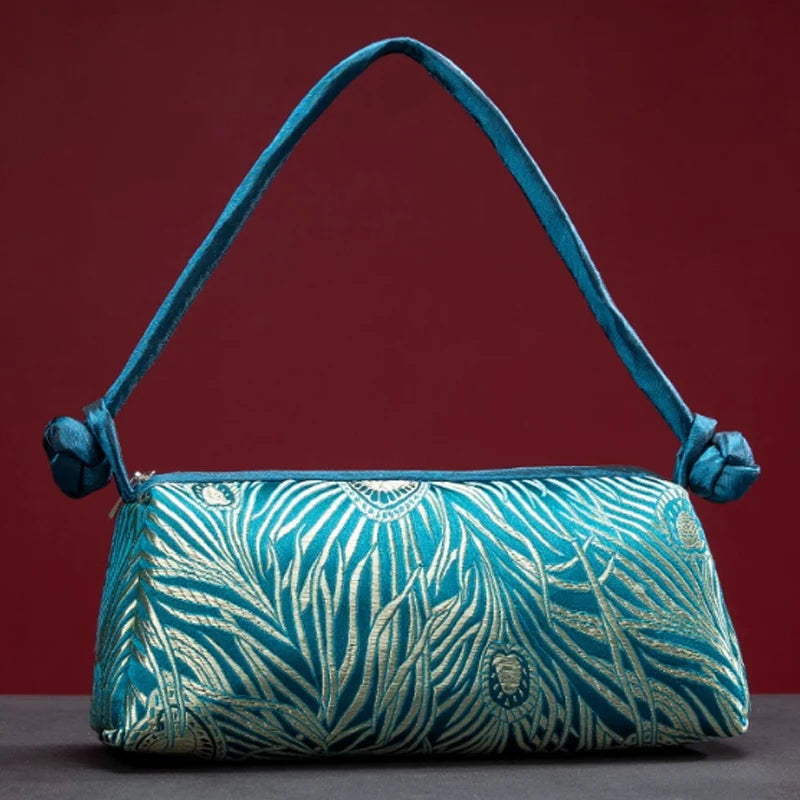 Luxury Silk Embroidered Women Bag 2025 New Fashion Matching Bride Women Handbag Evening Bag Shoulder Bag