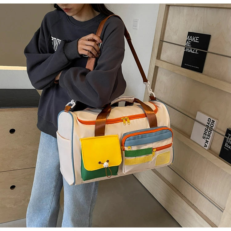 Travel Bag, Duffel Bag Cosmetics Bag, Professional Fitness Bag, Yoga Swimming Training Backpack, Satchel Shoulder Crossbody Tote Bag, Suitable for Men and Women