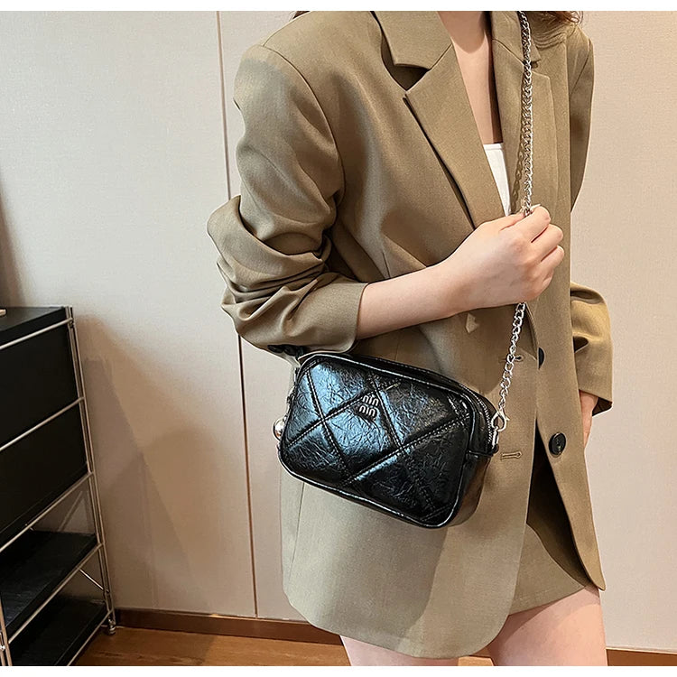 Luxury Silver Bowling Bag Women Top-Handle Bags Luxury Brand Designer's Crossbody Bags Small Lipstick Cosmetics Purses Bolsa
