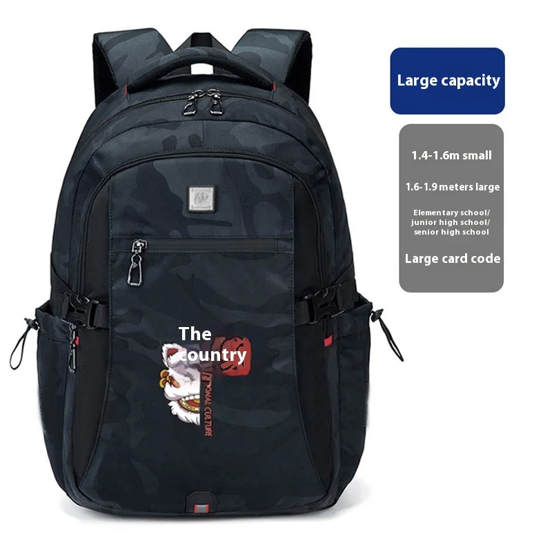 Backpack Primary School Middle School Students High School Bags Large Capacity Ultra-light Load Reduction Outdoor Travel Busines