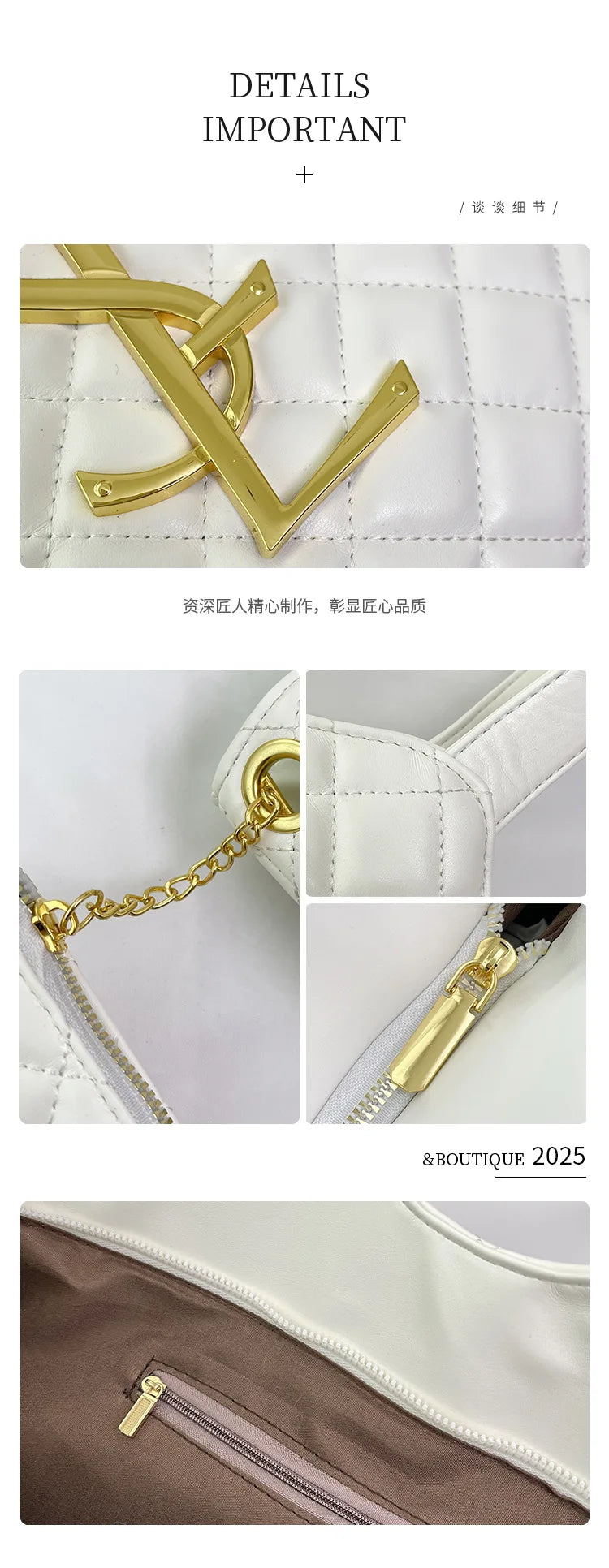 2025 New Women's Tote Bag Diamond Quilted Mother Daughter Purse, Retro Handheld Shoulder Bag, Spacious & Stylish, Casual/Office