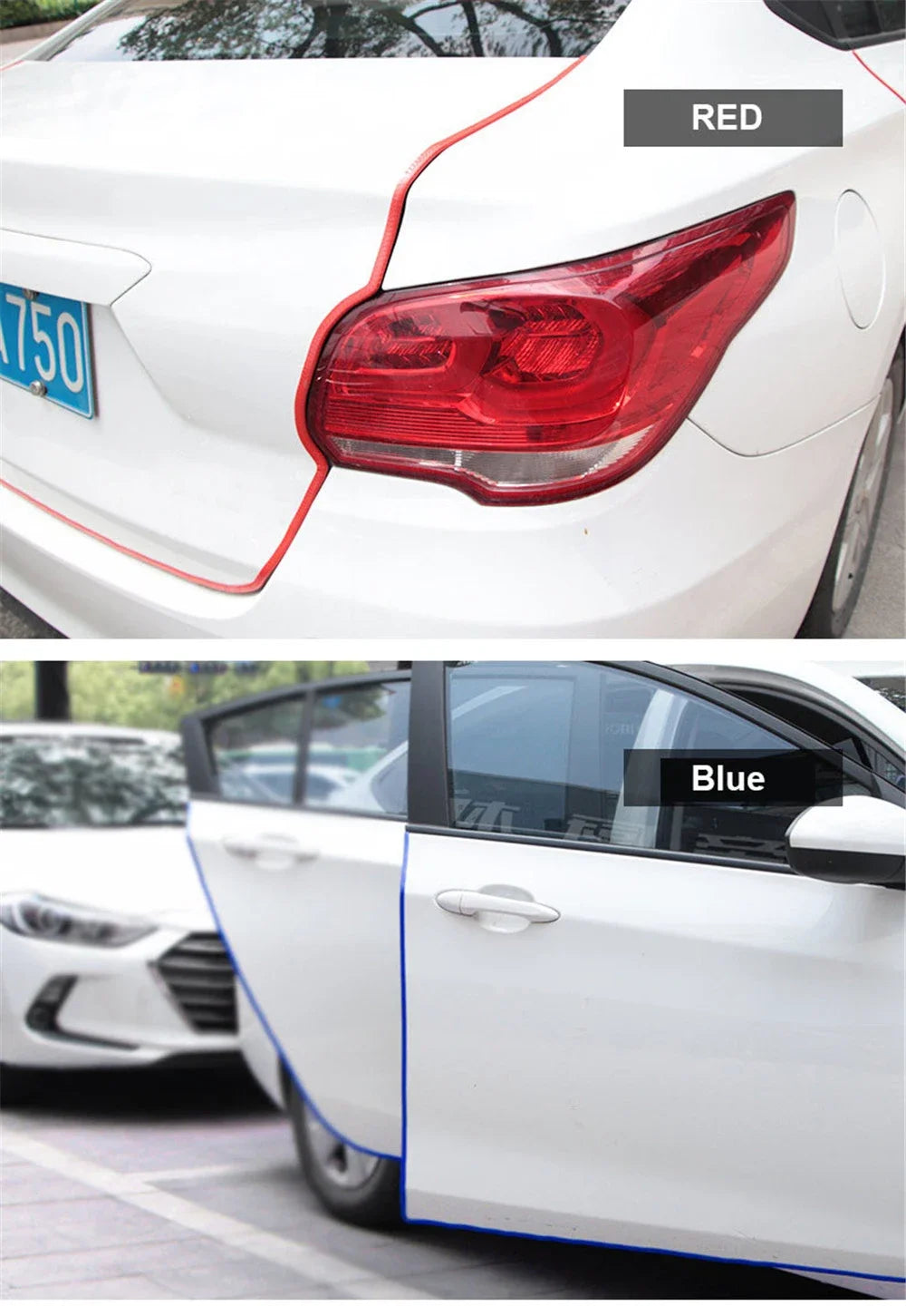 Car Door Protector Edge  With Steel CarstylingScratch Strip Guard Trim Automobile Door Noise reduction Anti Collision Protection