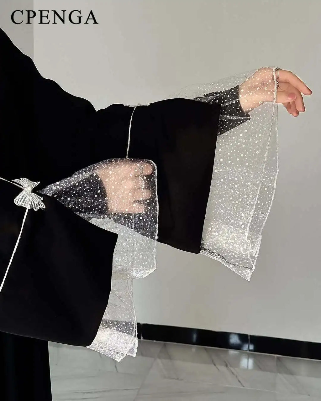 Summer Black Abaya for Muslim Women Elegant Dubai Modest Dress with Lace Sleeves Islamic Vacation Outfit 2025 Turkey Kaftan Robe