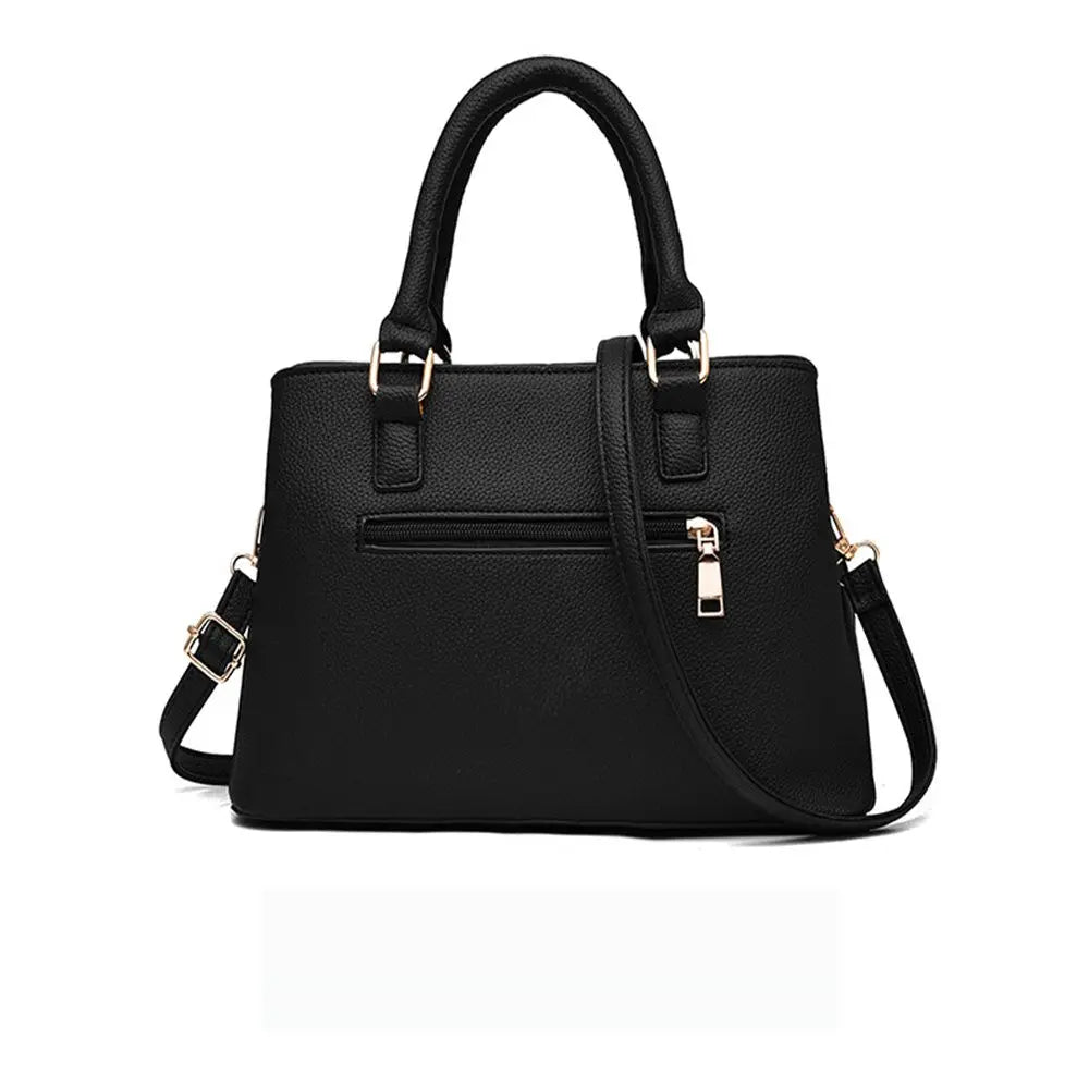 Women's Handbag Metal Hollow Carving Decor Shoulder Bag Fashion Purse Leather Bag Large Capacity Handbag Satchel Bag Mom's Bag