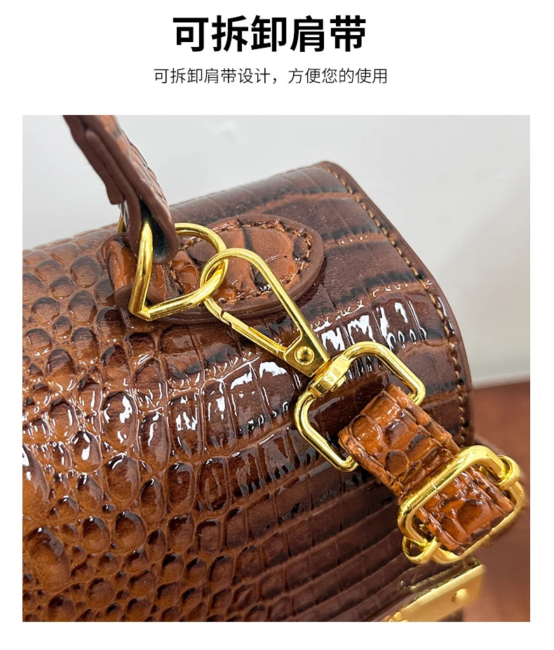 Chic Ladies Leather Shoulder Bag Luxury Crossbody Handbag Women's Designer Tote Purse Classic Elegant Style