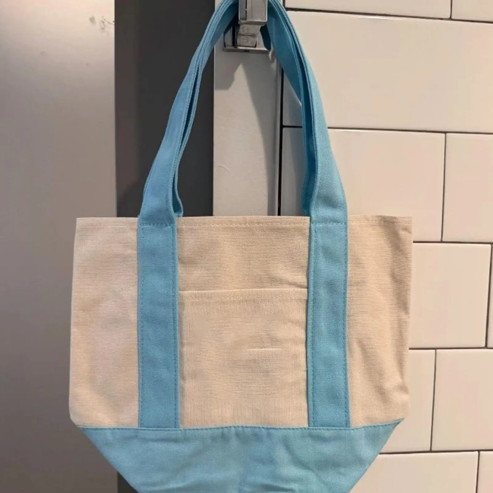 Canvas Tote Bag Large Canvas Tote Bags Reusable Grocery Carrier Fashionable Shopping Pouch For Camping  Single Shoulder Bags