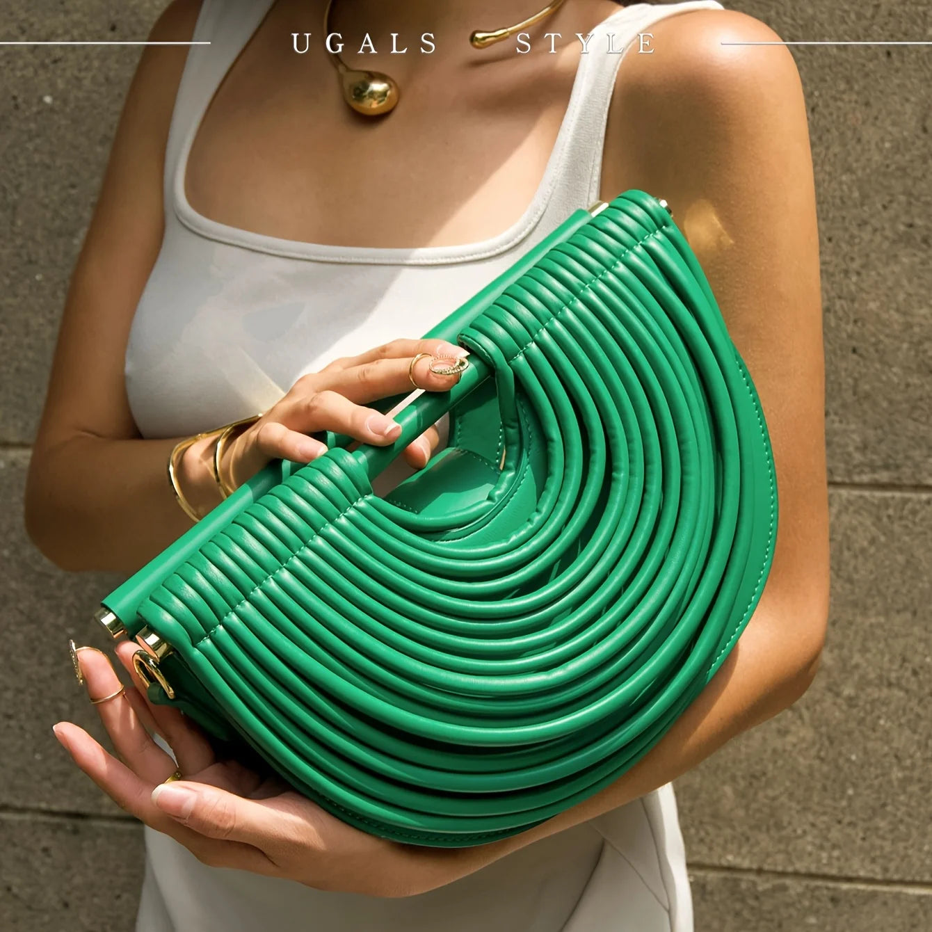 Handbags for Women 2025 New Gold Luxury Designer Brand Handwoven Noodle Bags Half Round Pulled Hobo Silver Evening Clutch Chic