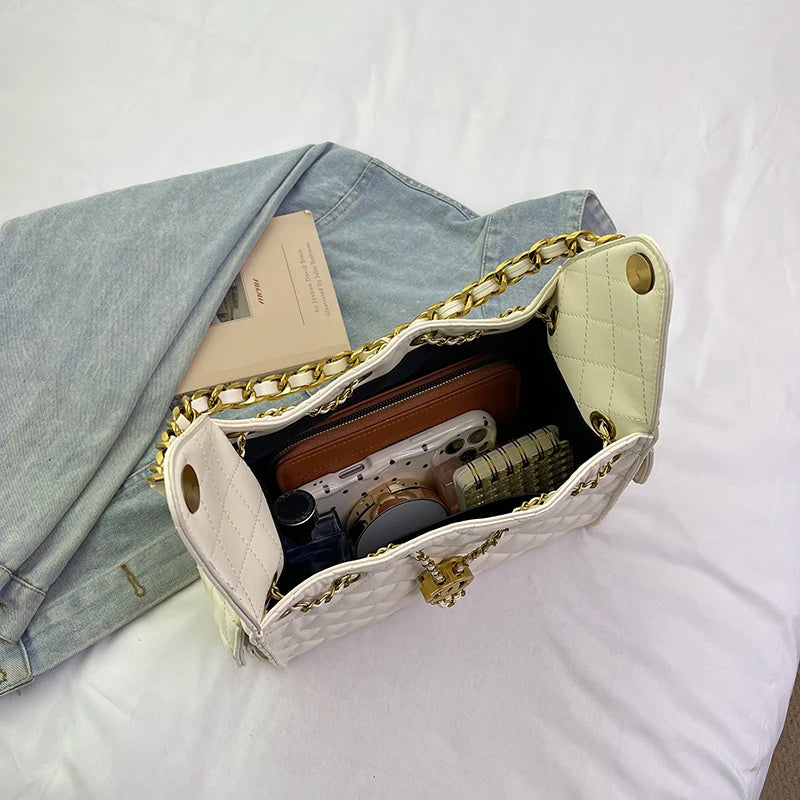 Luxury Vintage Crossbody Bag 2025, Women's Designer Inspired Leather Tote, Elegant Monogram Shoulder Purse, Chic & Timeless