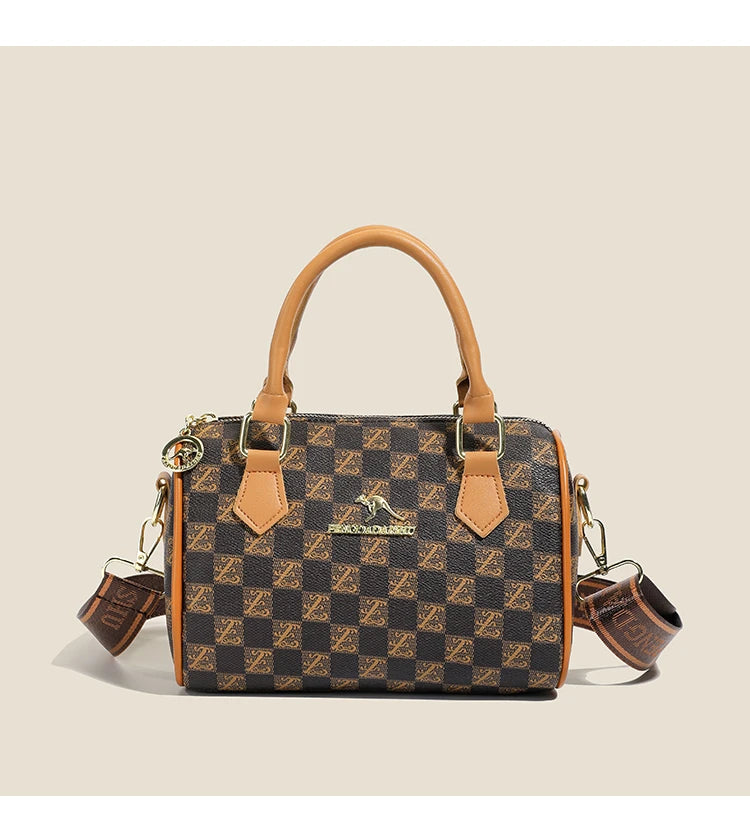 New vintage printed Boston handbag, trendy bags, versatile messenger bag