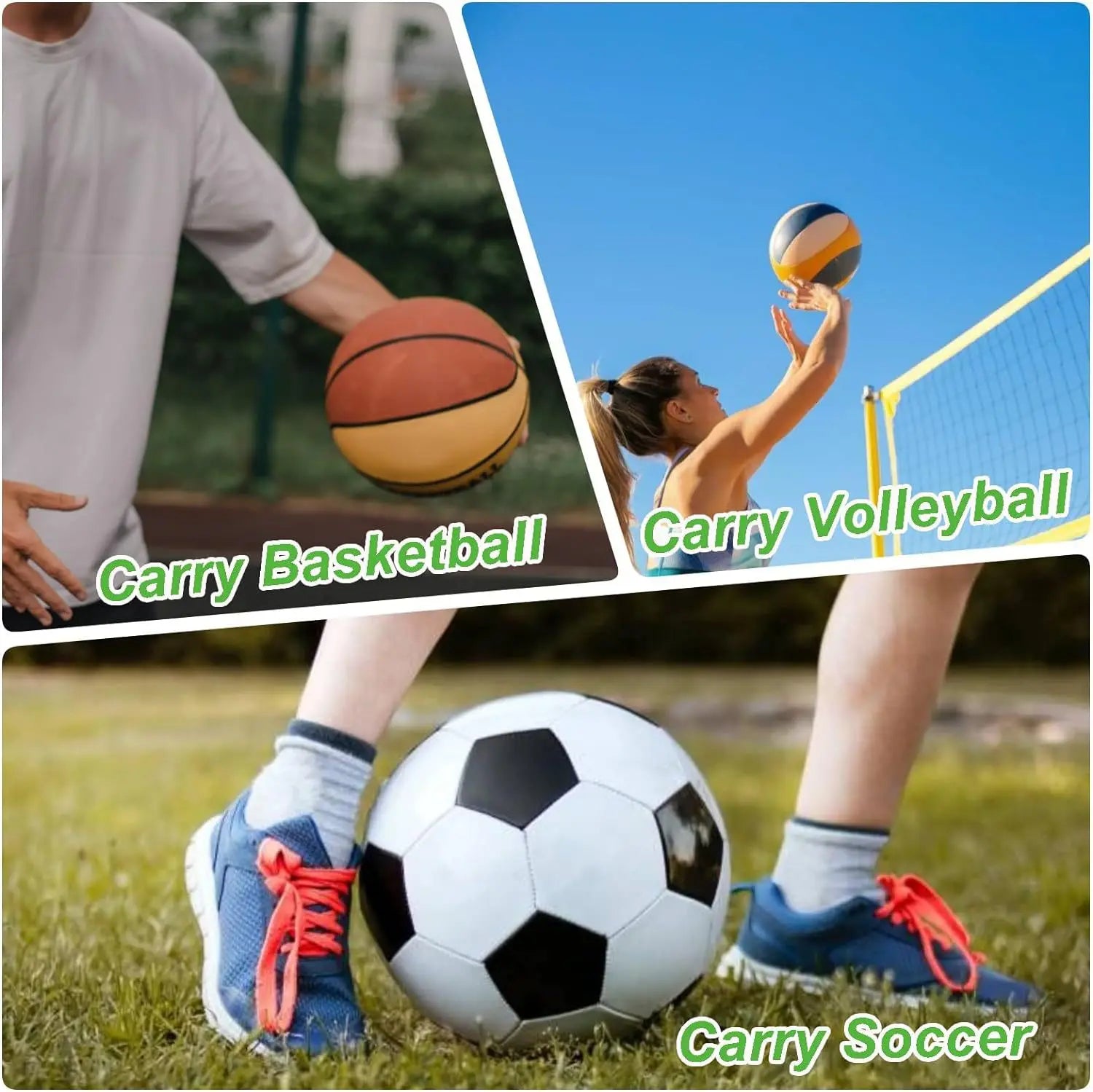 Portable Drawstring Basketball Backpack Mesh Bag Football Soccer Volleyball Ball Storage Bags Outdoor Sports Traveling Gym Yoga