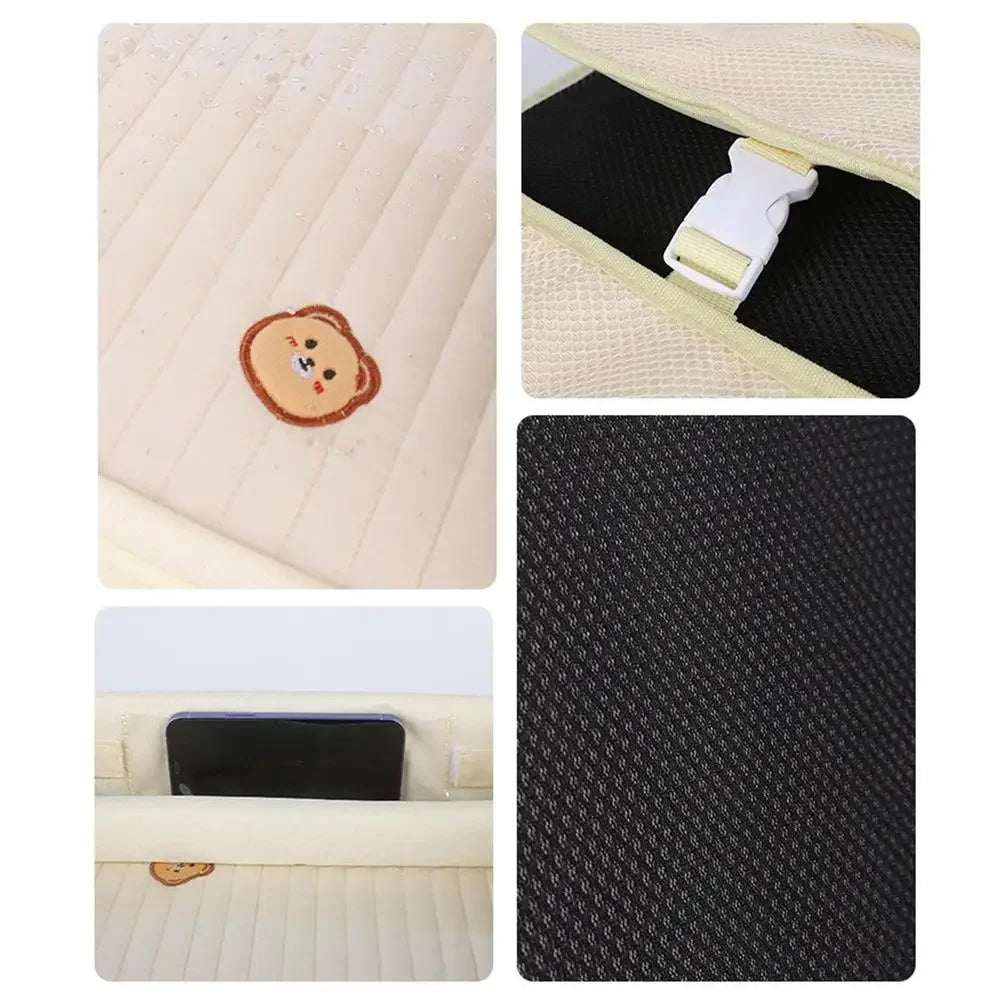 Car Seat Tray For Kids Foldable Multiple Pockets Waterproof Car Table Portable Large Capacity Table For Dining Drawing Car