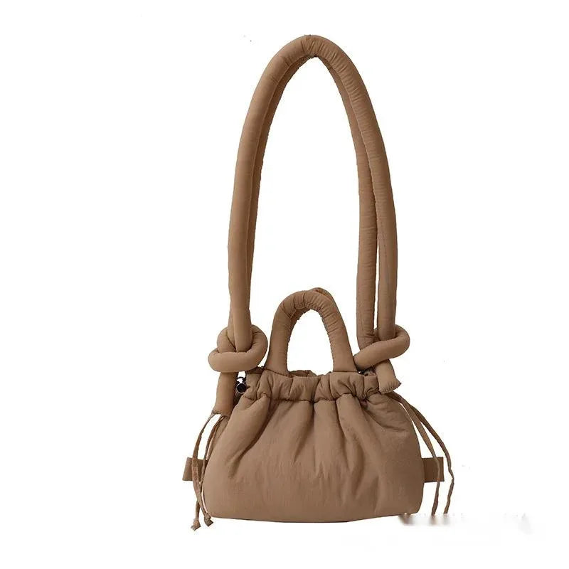 Women Shoulder Crossbody Bags Casual Nylon Padded Tote Bag Designer Soft Puffer Simple Vintage Large Capacity Handbags