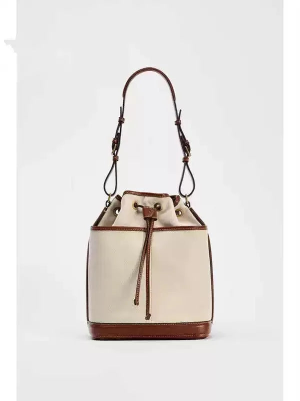 Fashion Denim Bucket Bags for Women Luxury Designer Handbags High Quality Canvas Shoulder Bag 2025 New Drawstring Women's Bag