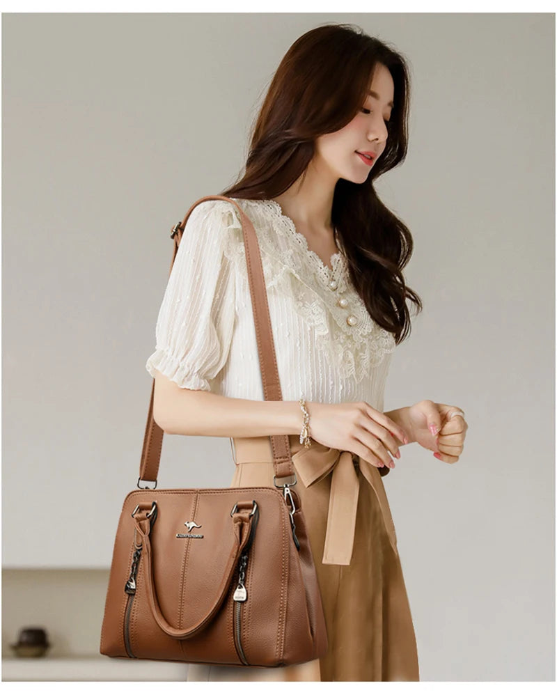 Luxury Handbags Woman Bags Designer Big Shoulder Bags for Women's 2024 Trendy Large Capacity Ladies Leather Hand Casual Tote Bag