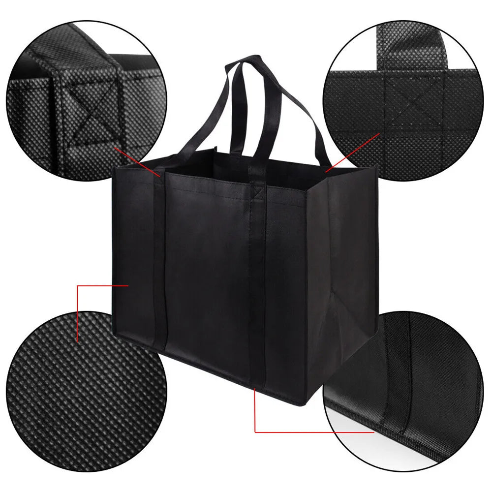 Camping Picnic Bag Foldable Portable Eco-Friendly Large Capacity Reusable Grocery Heavy Duty Shopping Bags Totes Handbag