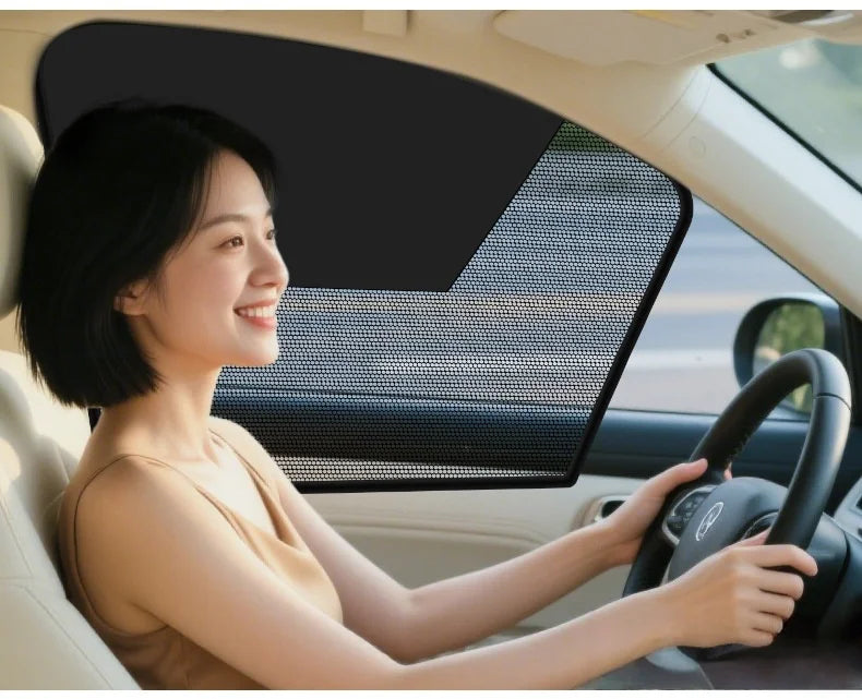 Magnetic Car Sun Shade Anti-UV Front/Rear Window Sunshield Shadow Mesh Glass Shading Curtain Auto Interior Car Privacy Shield