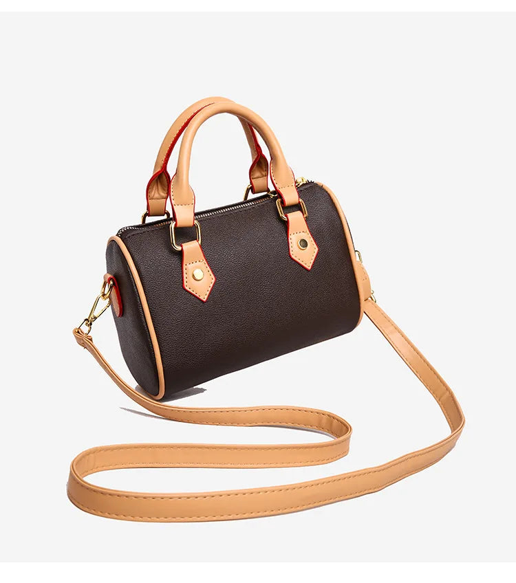 Luxury PU Women's Shoulder Bag - Pillow Boston Bag, Adjustable Crossbody/Handheld/Underarm, Spacious Multi-Way Purse