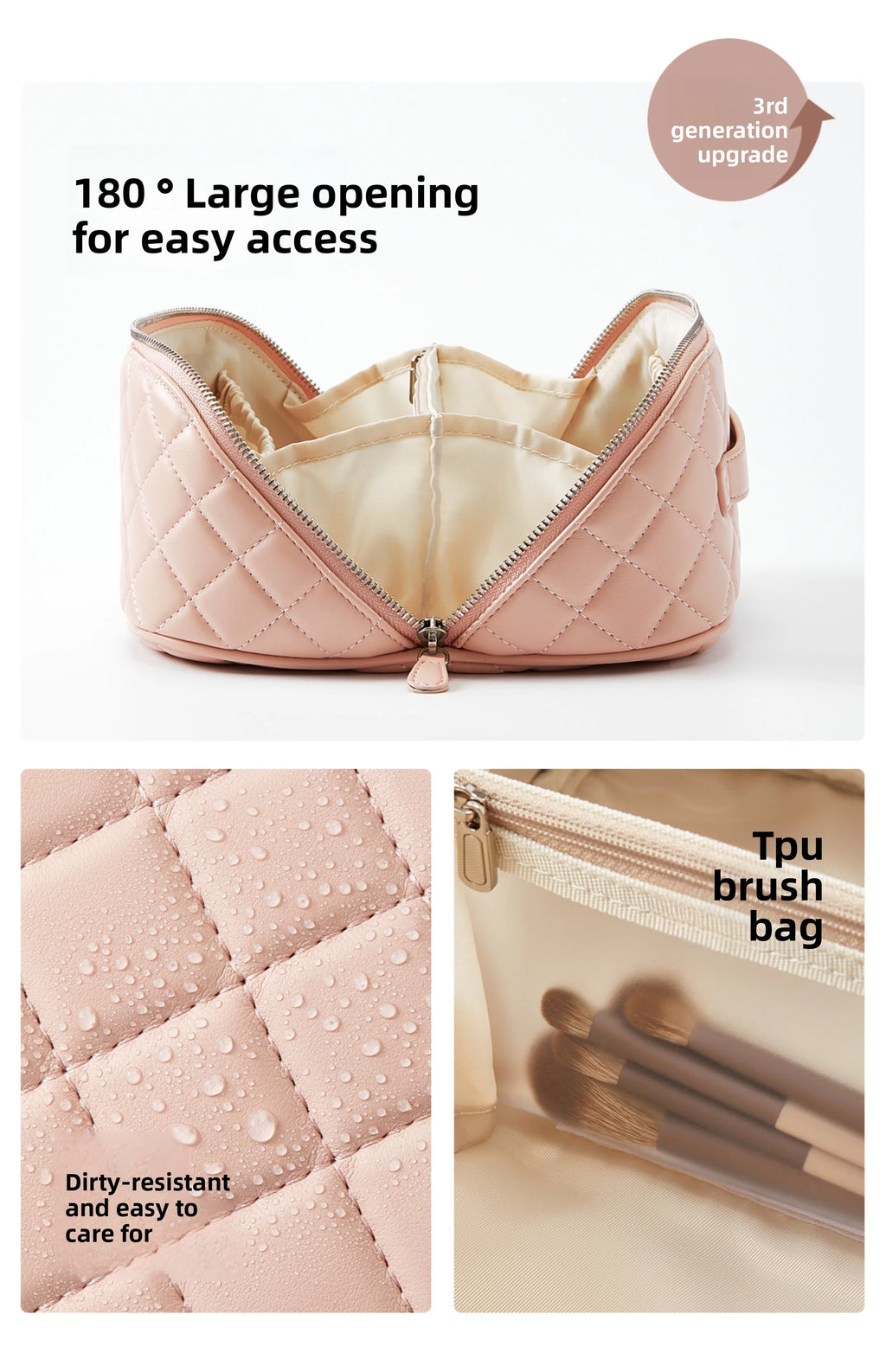 Makeup bag for women 2025 new high-end light luxury high-end large capacity portable travel storage bag bag accessories