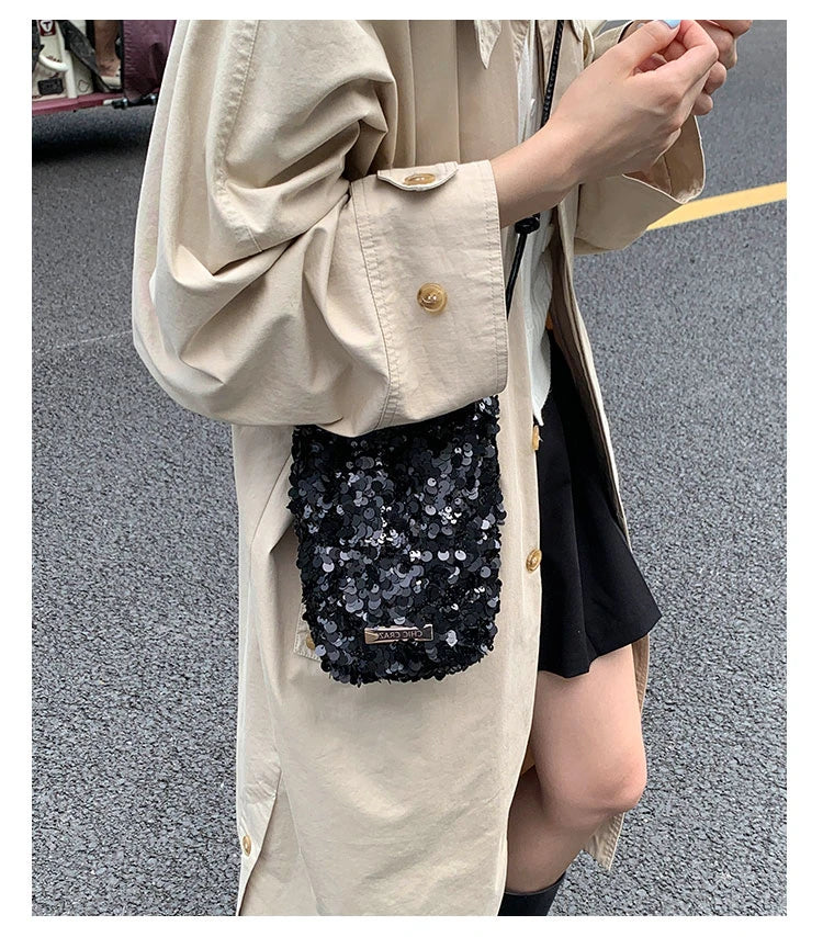 2025 New Large Sequined Bags for Women Are in Trend This Year – Large-Capacity Tote Bags with a Stylish Texture, Suitable as Sho