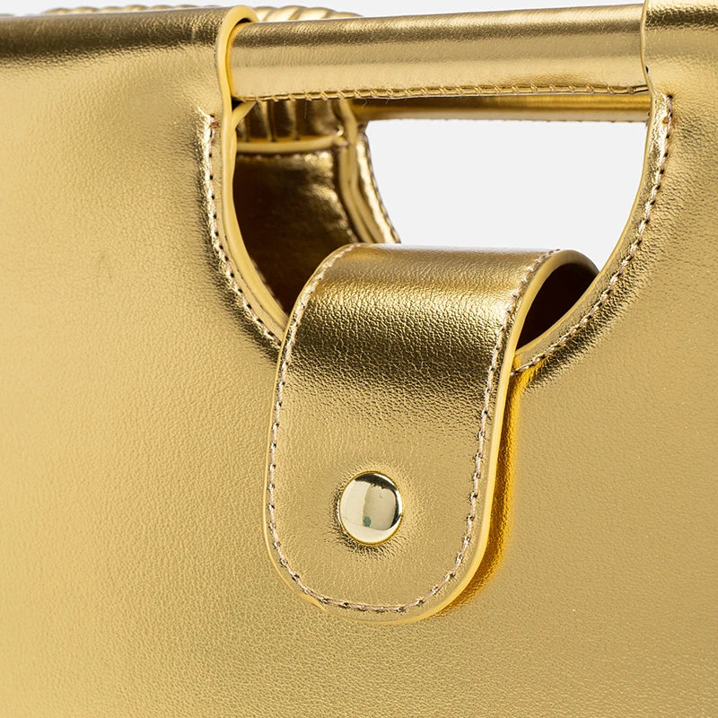 Handbags for Women 2025 New Gold Luxury Designer Brand Handwoven Noodle Bags Half Round Pulled Hobo Silver Evening Clutch Chic