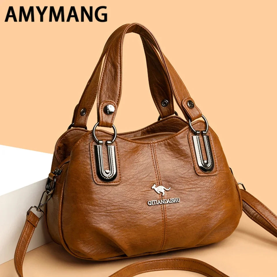 Luxury Handbags 3 Layers Large Capacity High Quality Designer Handbags Soft Leather Ladies Shoulder Crossbody Bag for Women Sac