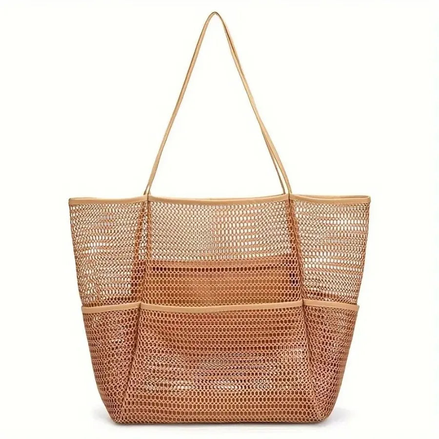 Beach Storage Bag Mesh Tote Bag for Women Gifts for Her Waterproof Beach Vacation Pool Travel Bath Swimming Toiletries Bag