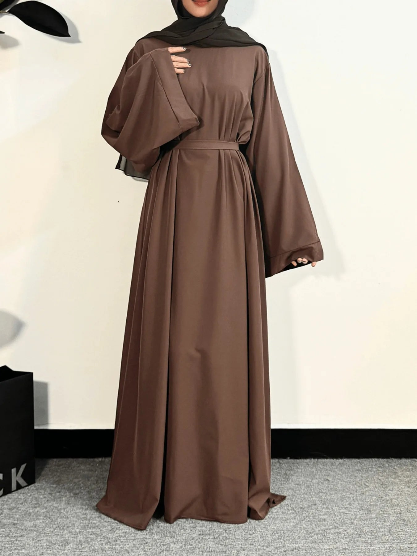 Muslim Abayas Women Kaftans Prayer Dress With Belt Full Sleeve Islamic Clothing Dubai Robe Ramadan Dresses Women Jilbabs