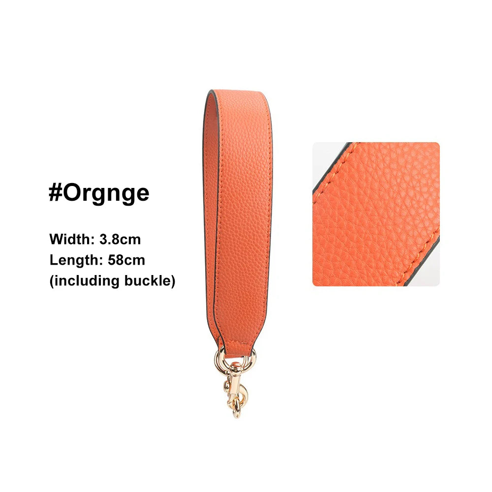 Luxury 3.8cm*58cm Leather Wide Single Shoulder Bag Strap Replacement Underarm Bag Strap Lady's Handbag Belt
