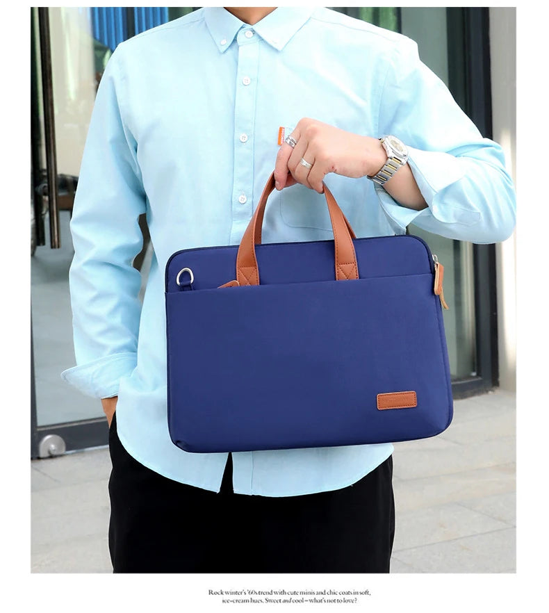 Lightweight Laptop Bag Portable Women Business Shoulder Messenger Bag  14/15 Inch Handbag Waterproof Storage Bags Briefcases
