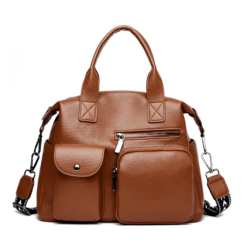 Luxury Shopping Handbags Female Shoulder Bags Designer PU Leather Crossbody Bags for Women Large Capacity Messenger Bag Tote