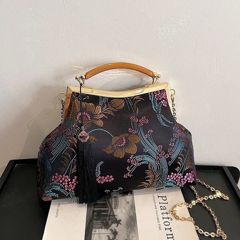 Luxury Women Party Dinner Bag Fashion Ladies Dinner Bag Elegant Wooden handle Simple Formal Gorgeous Crossbody Daily use Purse