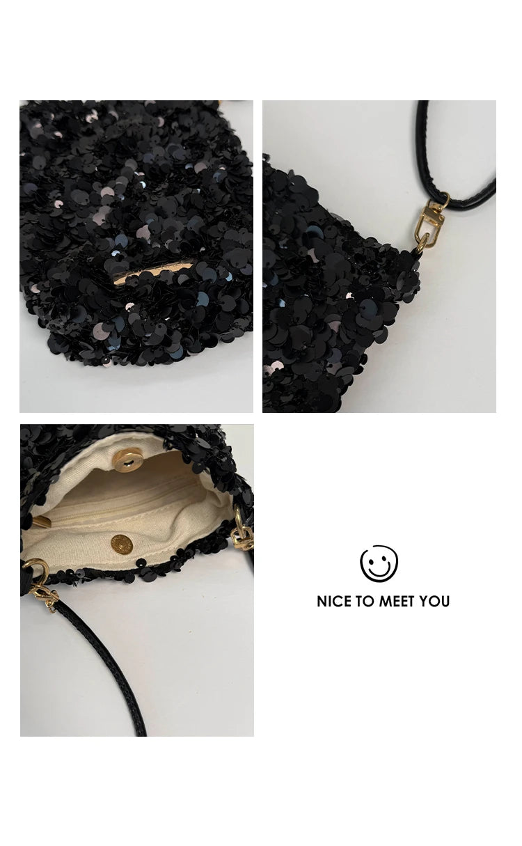 2025 New Large Sequined Bags for Women Are in Trend This Year – Large-Capacity Tote Bags with a Stylish Texture, Suitable as Sho