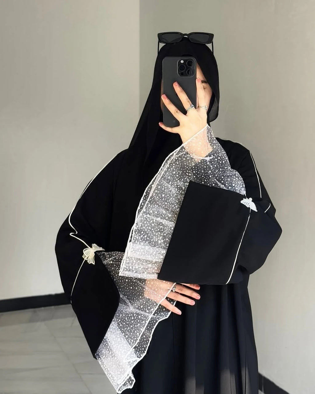 Summer Black Abaya for Muslim Women Elegant Dubai Modest Dress with Lace Sleeves Islamic Vacation Outfit 2025 Turkey Kaftan Robe