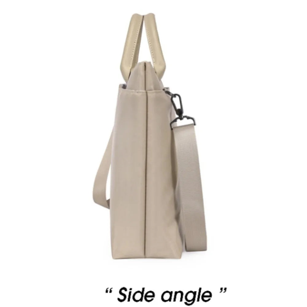 15.6inch Portable Laptop Bags Shoulder Strap with Handle Laptop Handbag Lightweight Solid Color Notebook Sleeve Bag Travel