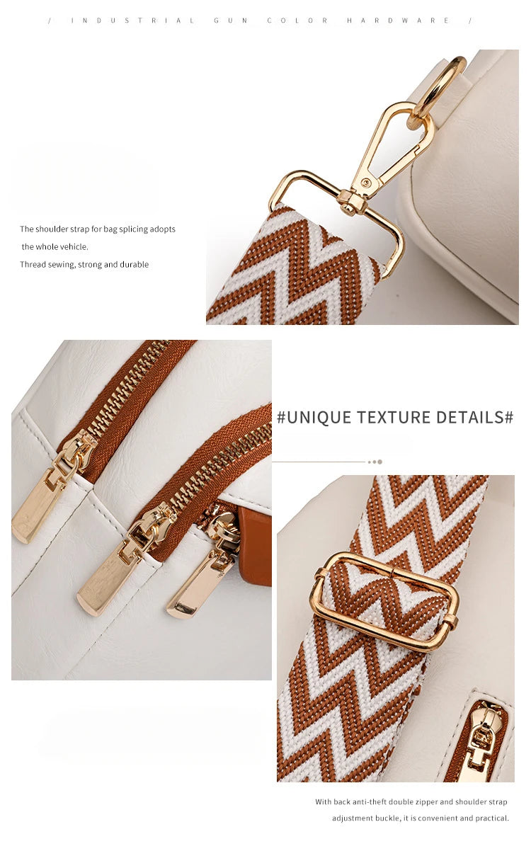 Sling Bag For Women Men Backpack Fanny Pack Crossbody Purse Chest Travel Shoulder Belt Bags Purse Handbag PU Leather Anti Theft