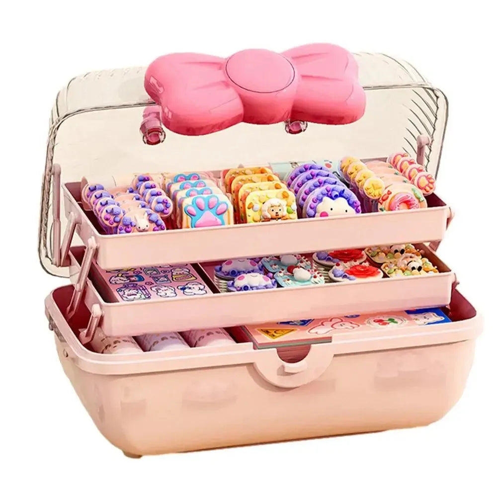 Multi-layer Hairpin Storage Box Cute Girls Jewellery Box Children's Hair Accessories Storage Box Toy Storage Box